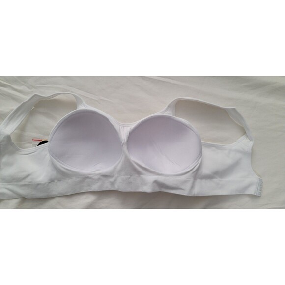 Truekind Womens Sz L Daily Comfort Wireless Shaper Bra w/ Extender White 10022 - Picture 6 of 12
